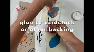 Learn How to Make Collage Birds with Mixed Media Artist Jennifer screenshot 3