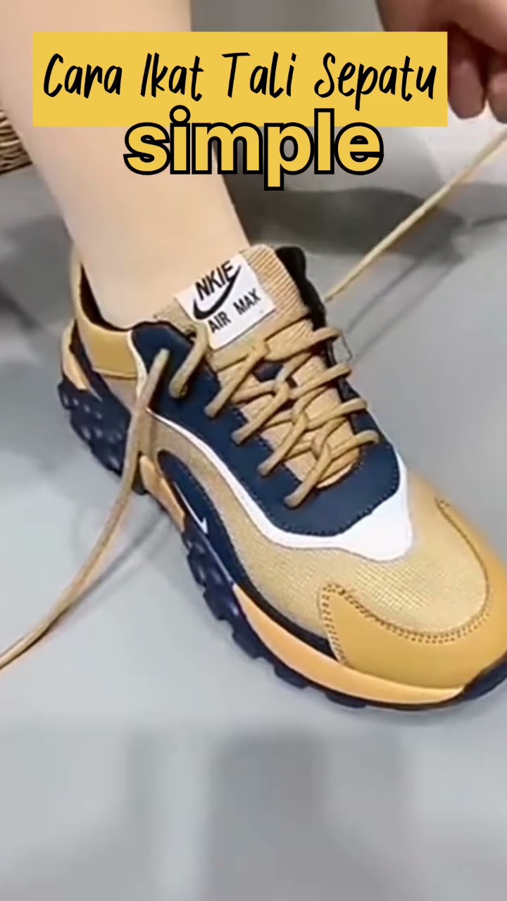 cara mengikat tali sepatu nike air max