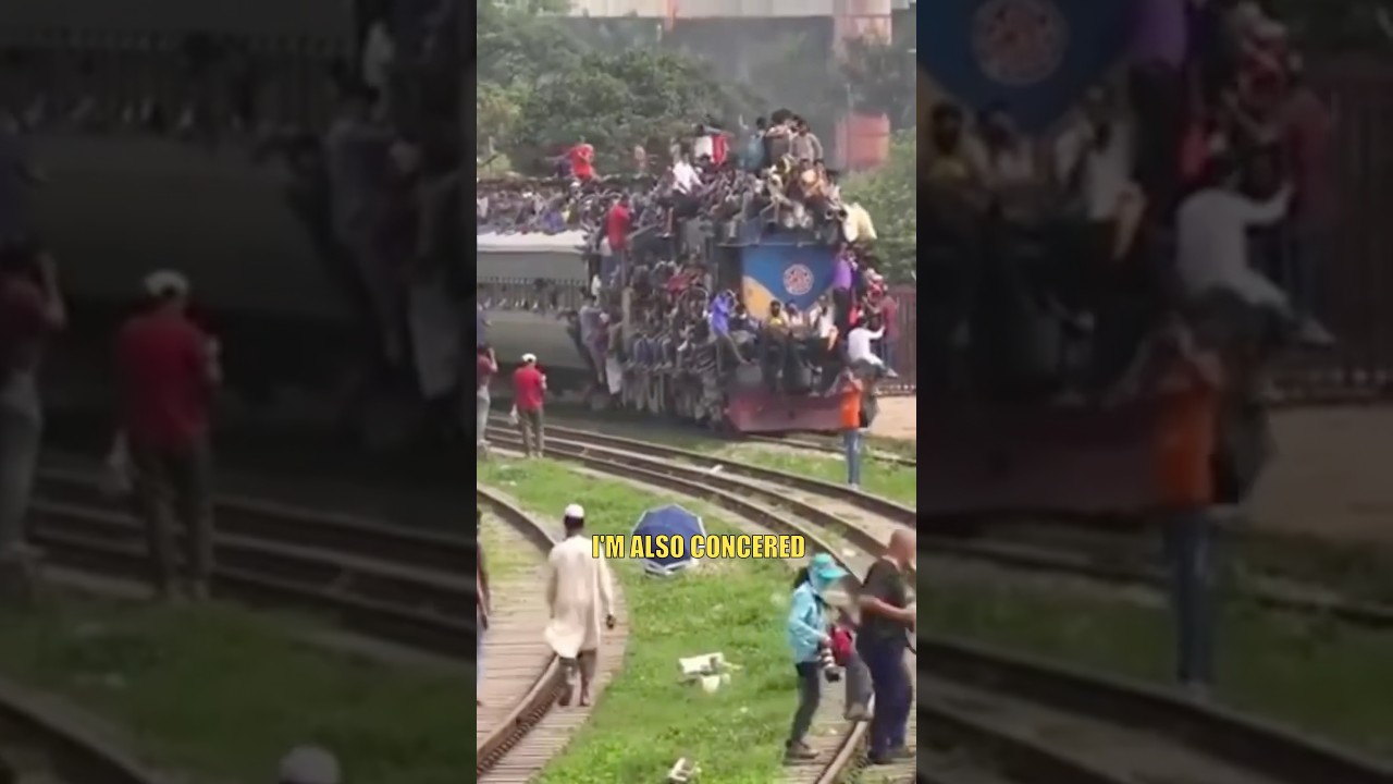 Train surfing in Bangladesh is scary!
