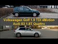 4Motion vs Quattro - Volkswagen Golf vs Audi A3 / S3 - 4x4 test on rollers