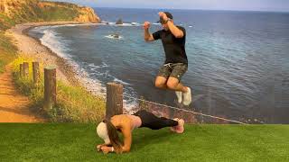 Partner Plank & Lateral Hop Overs