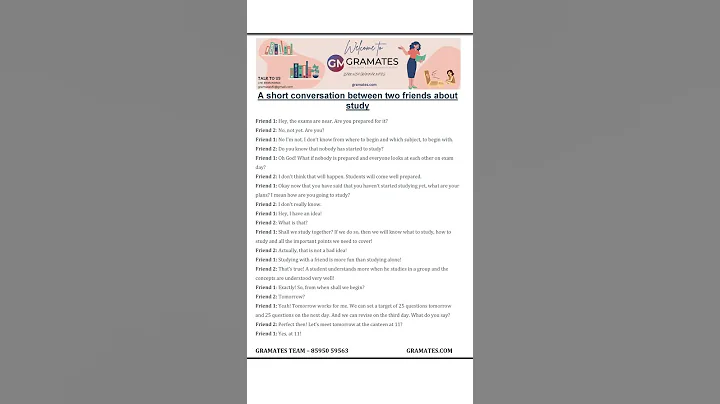 Dialogue Writing in English | short conversation between two friends about study  #dialoguewriting