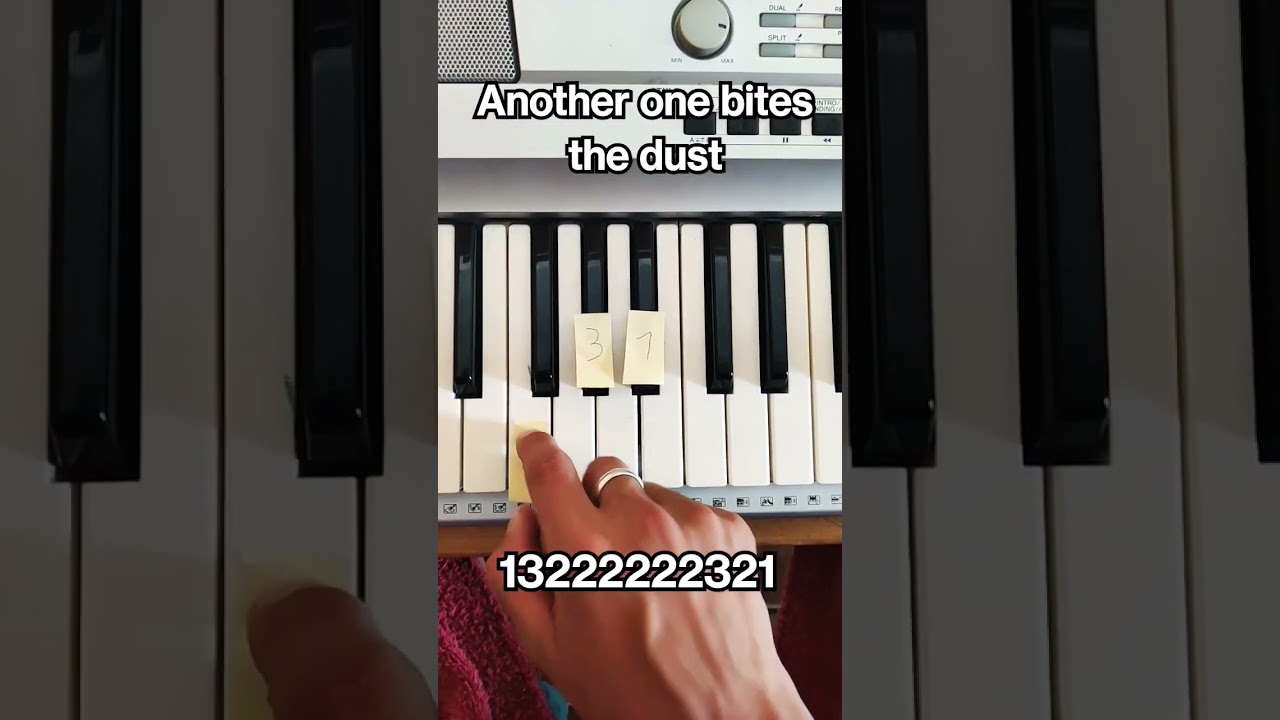 Another one bites the dust piano right hand