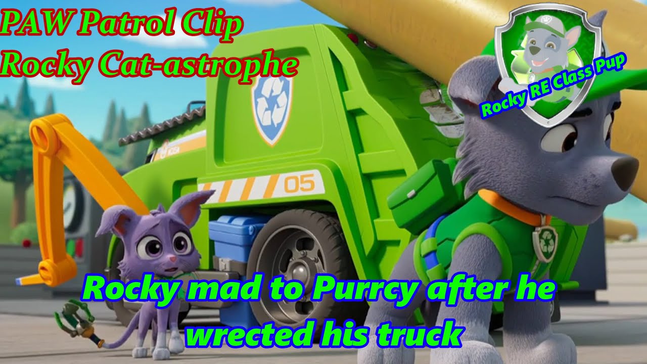 PAW Patrol Clip | Rocky mad to Purrcy after he wrecked his truck (TV ...