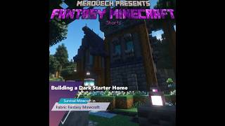 Necromancer Starter Home Build in Fantasy Minecraft #minecraftshorts  #minecraftbuilding