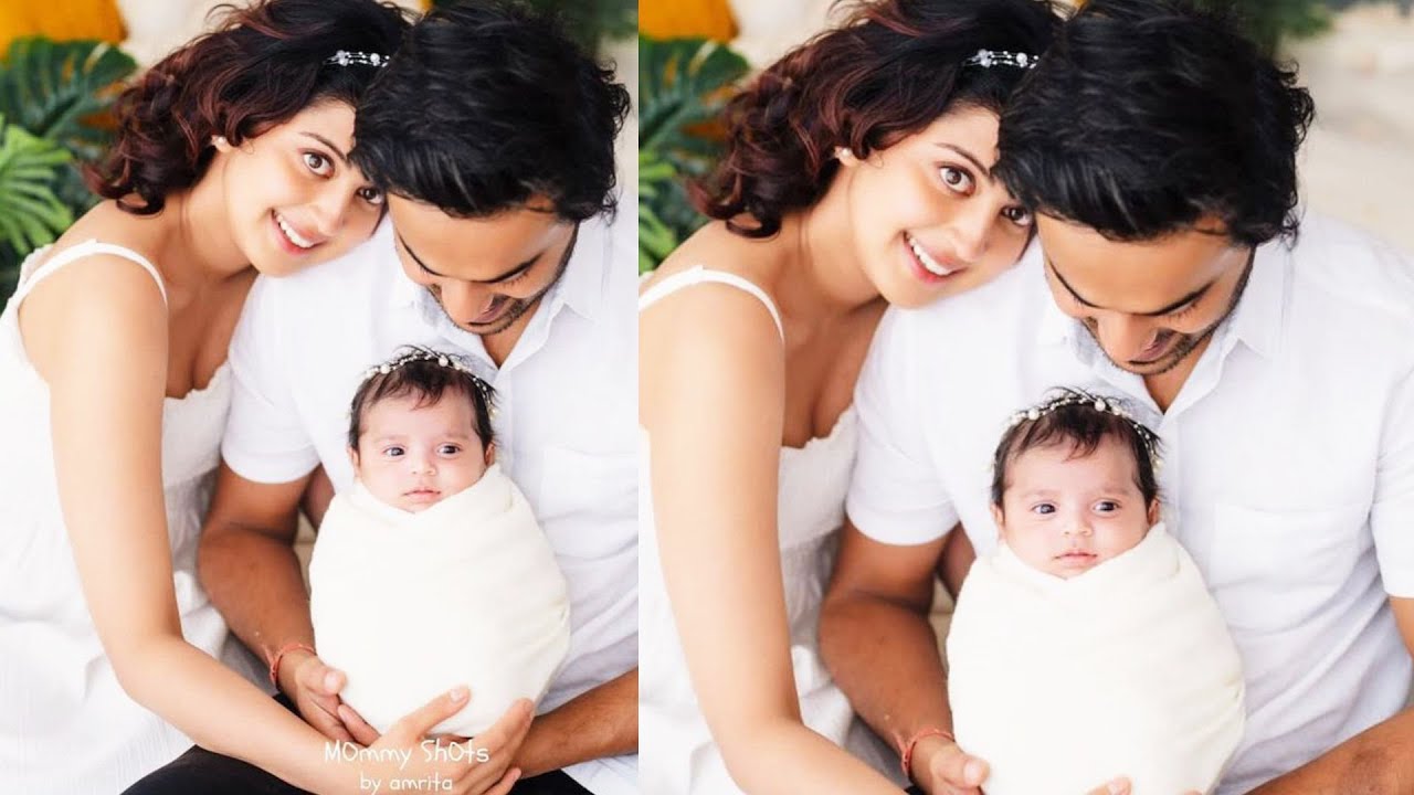 Pranitha Subhash Shared Family Photo With Her Baby Arna And Husband Nitin Raju