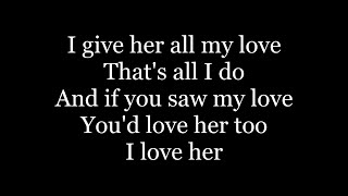 The Beatles - And I Love Her ( lyrics ) Resimi