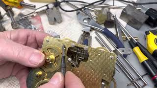 Adjusting the old style Hermle floating balance.