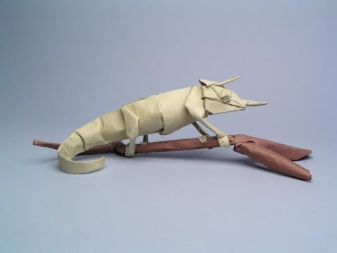 Origami chameleon by Robert J. Lang - YouTube