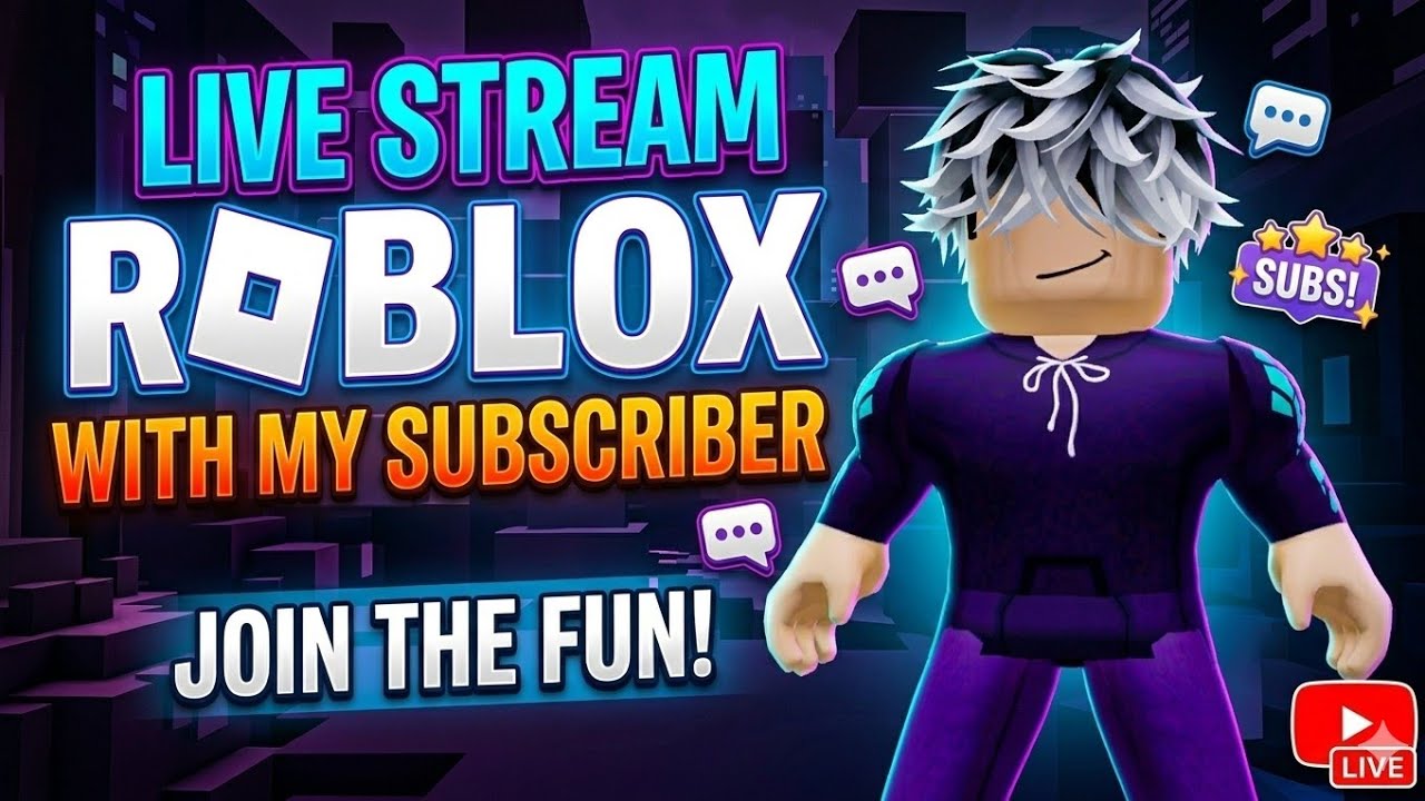 I am playing Roblox with my subscriber 🔴 live stream 🔴 - YouTube