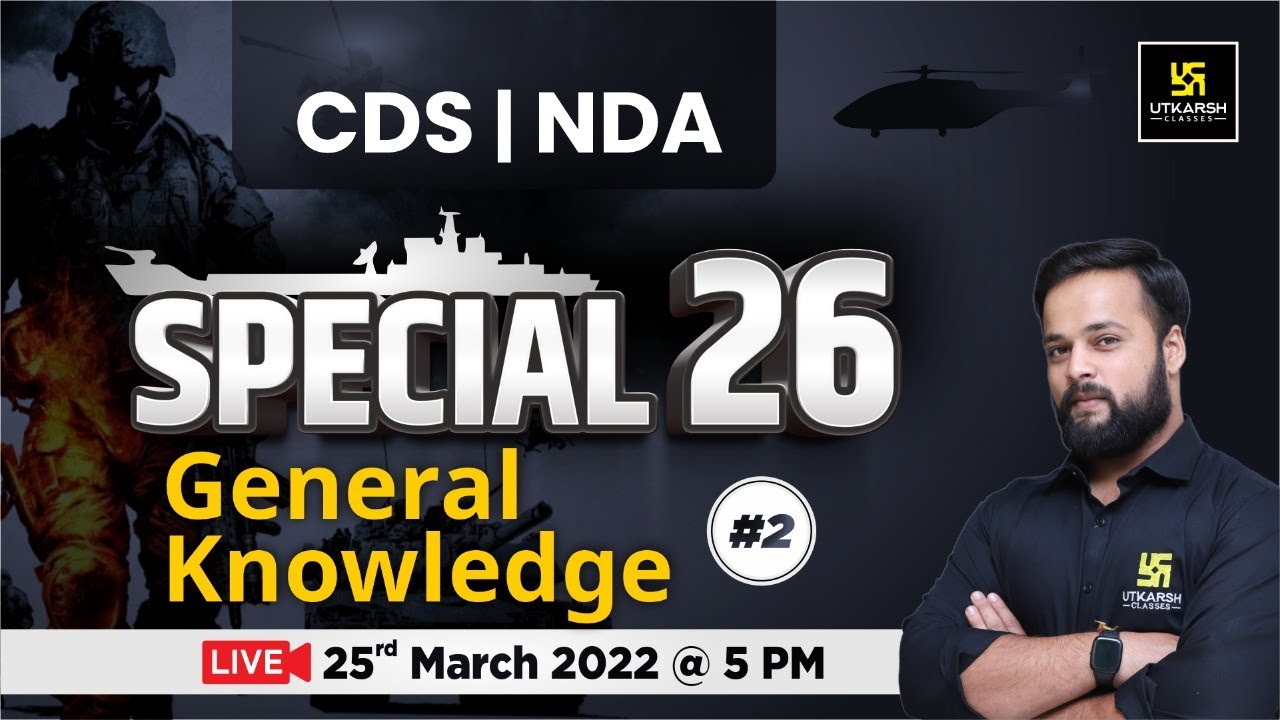 General Knowledge #2 | Special 26 | CDS / NDA | By Harish Sir - YouTube