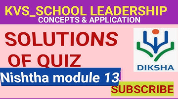 Nishtha module 13 answer key/quiz solutions/ Leadership:concepts & application/#aashakiran