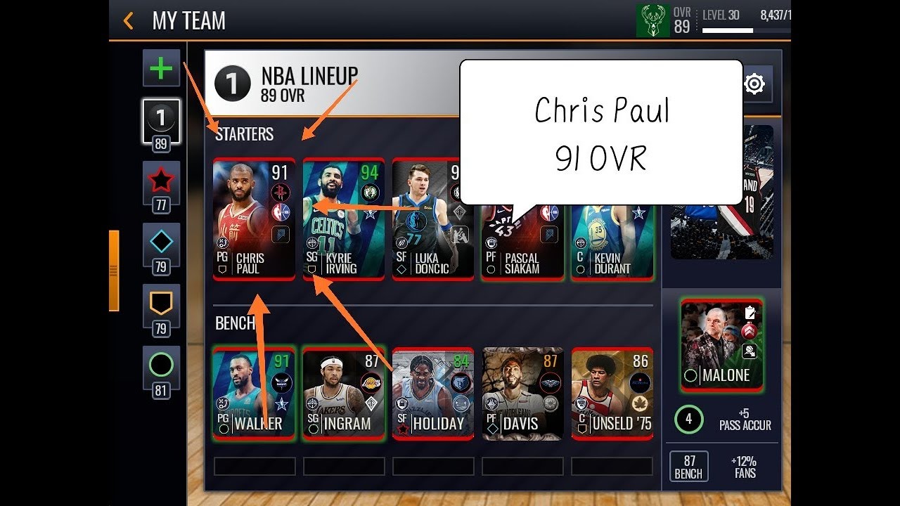 Chris Paul 91 OVR!!! NBA live mobile