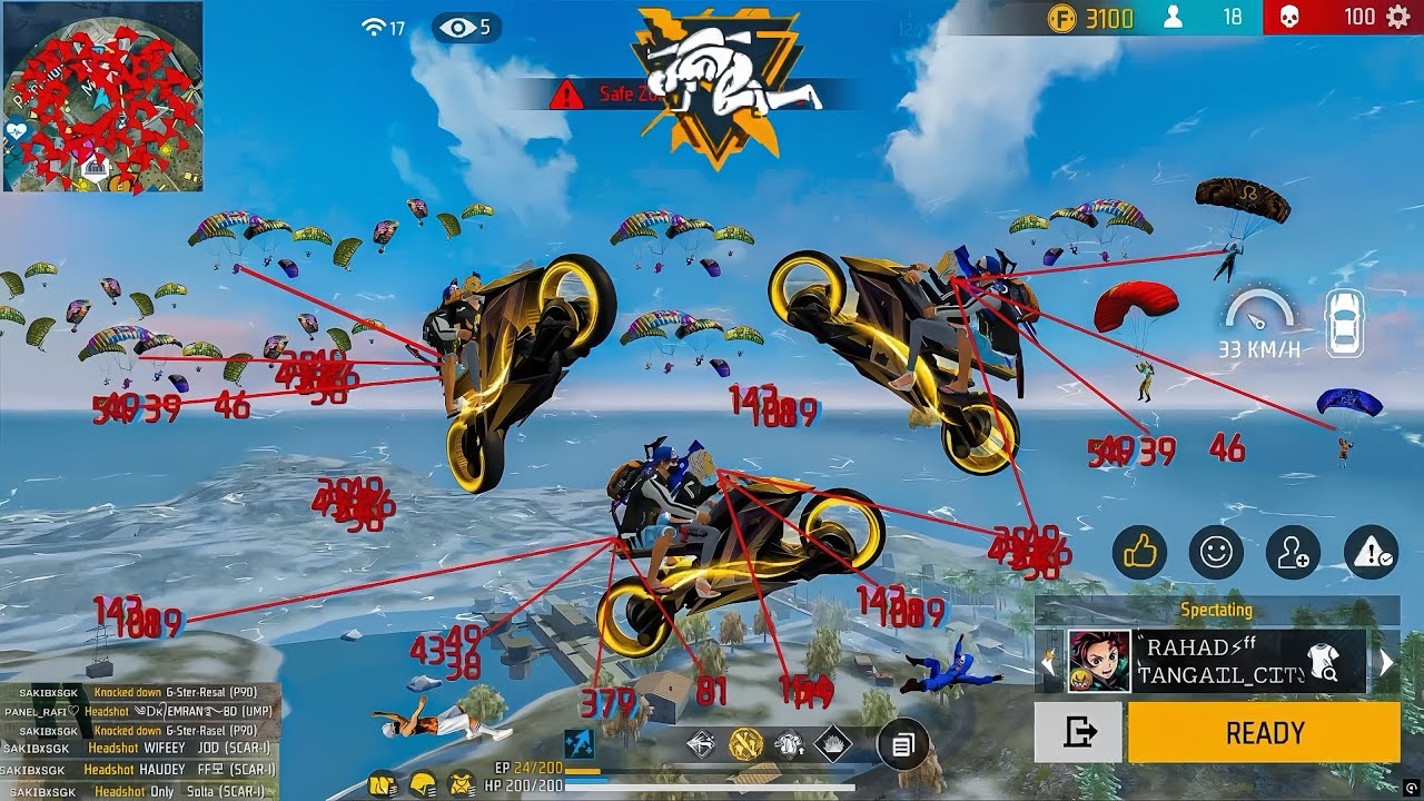 NEVER GIVE UP 💪99% Headshot Rate ⚡| Solo Vs Squad Full Gameplay | Poco x3 Pro x iPhone 13📲 Freefire