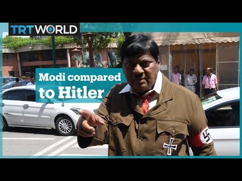 Indian Politician Dressed As Hitler In Protest