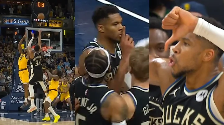 Giannis INSANE game winner buzzer beater vs Pacers then taunts crowd 😳