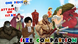 Size Comparison One Piece X Attack On An