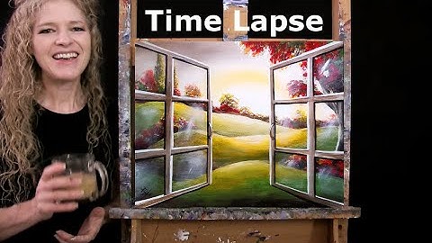 TIME LAPSE - Leer hoe je "HERFSTRAAM" schildert met acrylverf - Leuke stap-voor-stap landschapsles