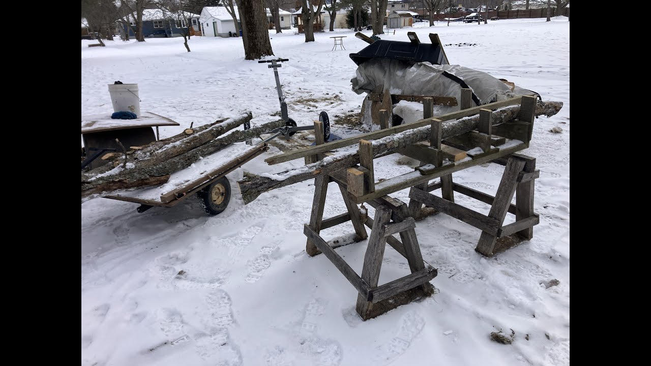 iron and oak log splitter, cutting logs, Jan 19, 2026