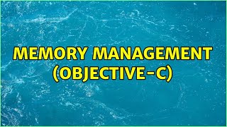 Memory management (objective-c)