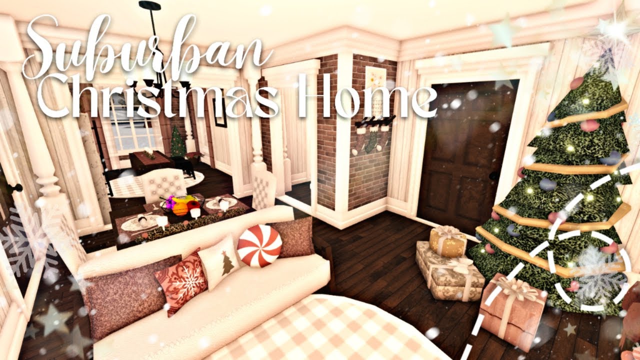 [ roblox bloxburg ] 🎁 no gamepass suburban christmas family home | part ...