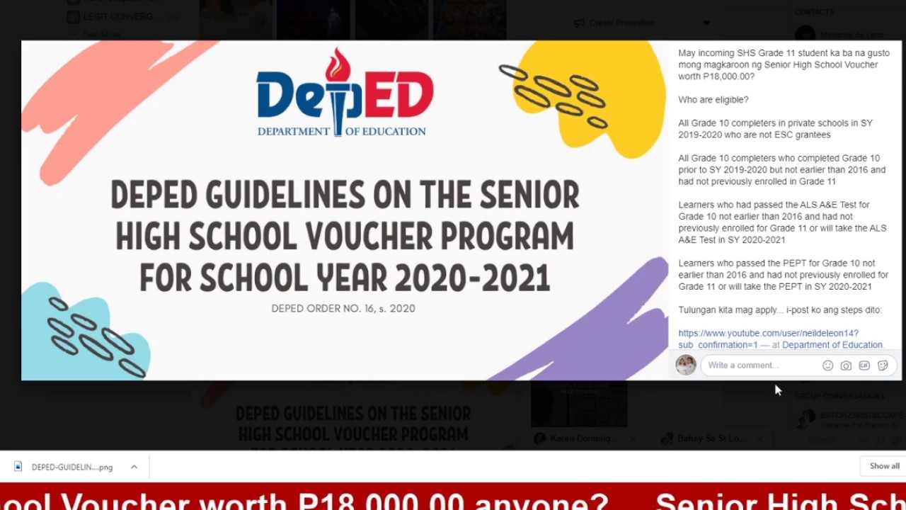 Senior High School Voucher Worth P18 000 00 Anyone YouTube