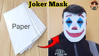 How to make Joker face mask with Paper | Cardboard Joker mask making process | Joker mask kaisa bnay