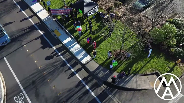 Lets Go WA & Brandi Kruse vs Antifa Tumwater WA Drone Video