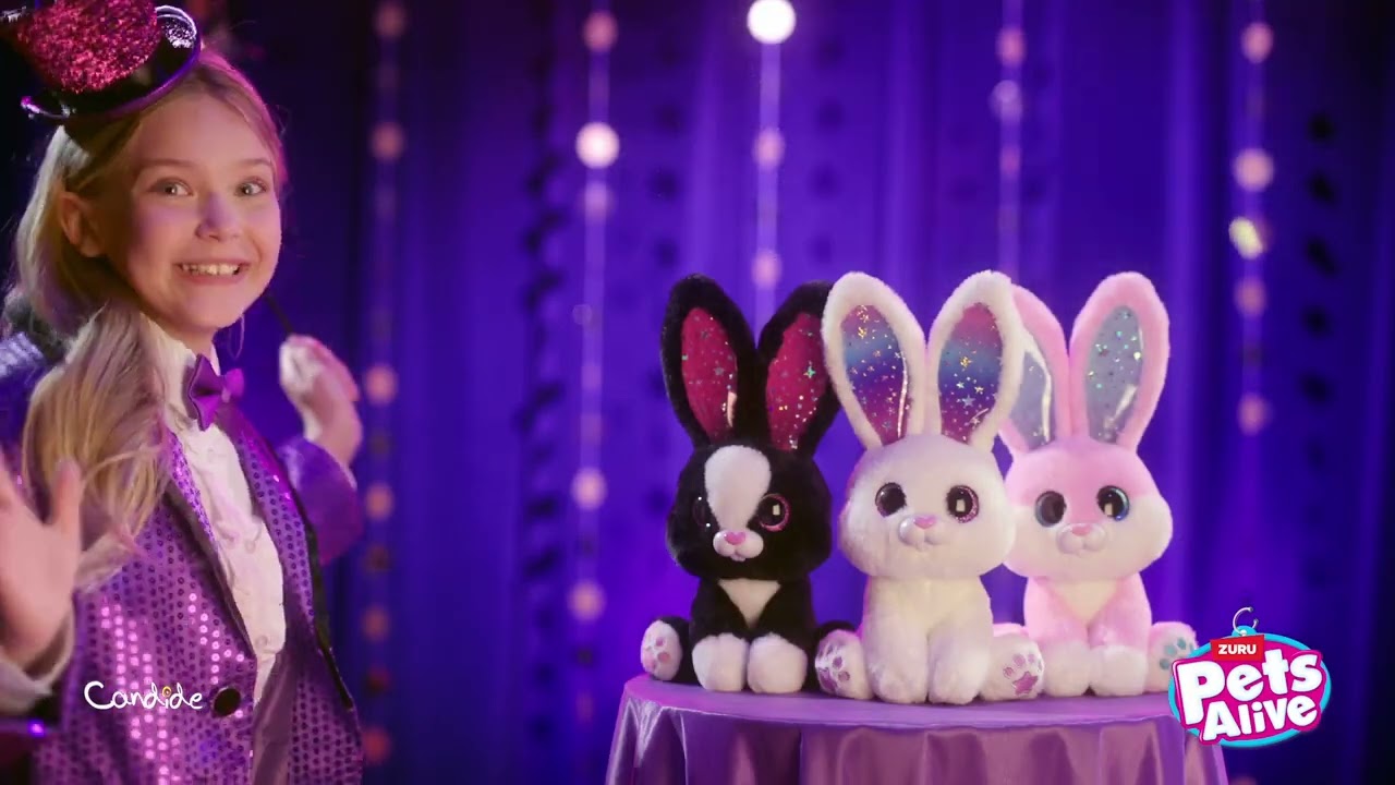 Coelho na Cartola - Pelúcia Pets Alive Magic Bunnies Preto