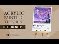 Natural scenery acrylic painting tutorial  acrylic painting tutorial for beginners in tamil