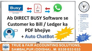 SEND INVOICE PDF DIRECTLY FROM BUSY ACCOUNTING SOFTWARE | BUSY WHATSAPP ADDON | CALL US 8338 833 633 screenshot 5