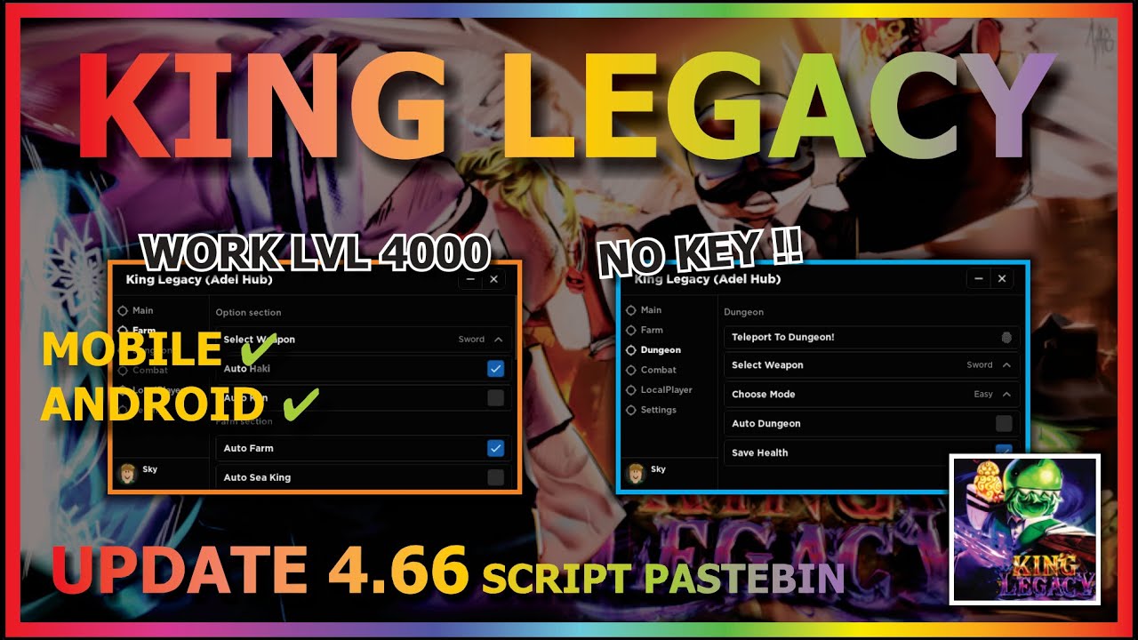 Legacy - Gameplays: King legacy script (iOS & Android)