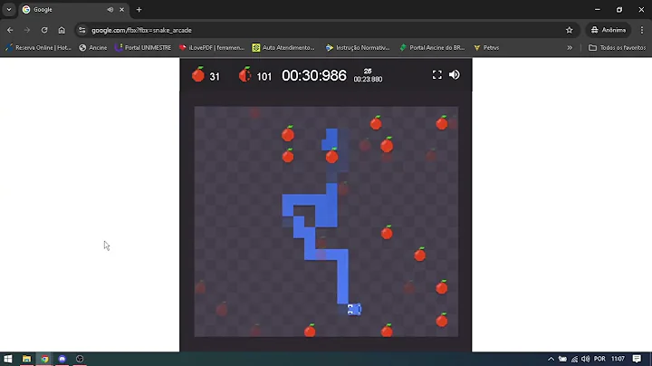 google snake speedrun (dimension large slow bomb 25 apples)