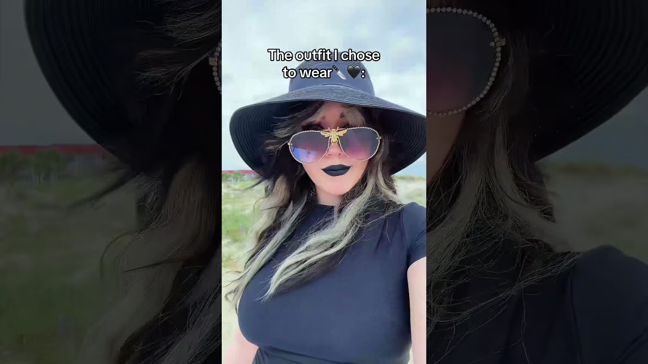 What I Wear to the Beach🖤☀️ #beach #goth #gothgirl #beachlife #beachvibes #gothic #gothicgirl