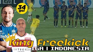 RAJA FREEKICK Indonesia ❗️❗️❗️ ALL 34 Tendangan Bebas Liga 1 BRI Indonesia 2022