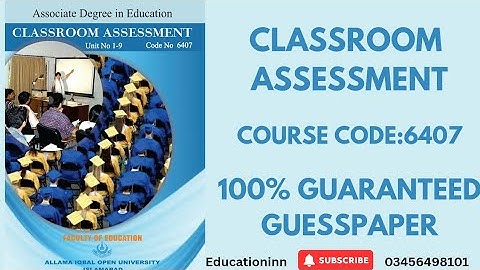 Clarssoom Assessment 6407 Guess Paper💯🔥 | 100% Guaranteed Guesspaper | #6407 #aiou #6407Guesspaper 