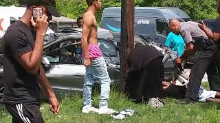 Security cam catches CRASH! + AFTERMATH CLOSE-UP FOOTAGE