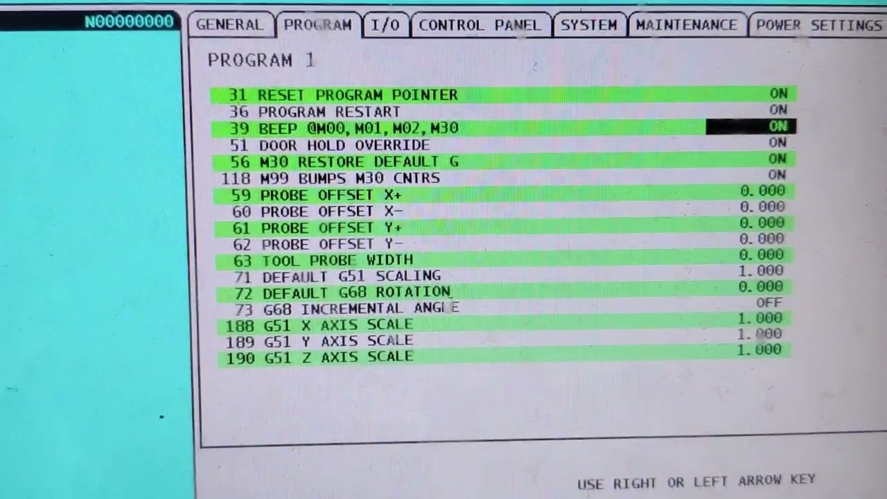 HAAS setting 39 beep at M00, M01, M02, M30. - YouTube