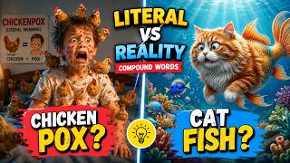 Literal vs Reality 🤯 Chicken Pox? Cat Fish? | Compound Words for Kids
