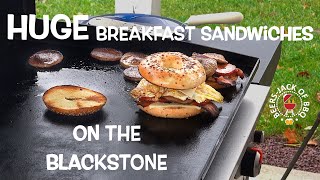 Copycat HUGE Breakfast Sandwich on the Blackstone!