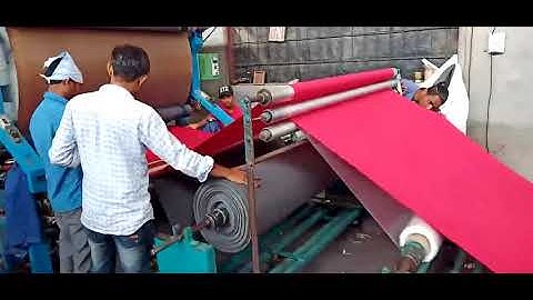 Water glue/ hot melt film fabric laminating/bonding machine in india