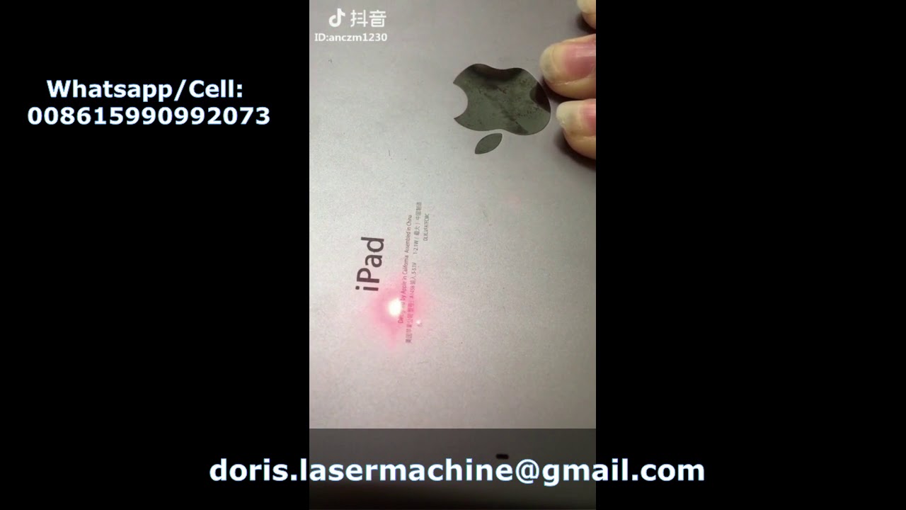 iPad laser engraving, IMEI numbers marking, Mopa laser