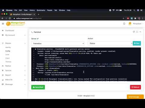 Master MangoSpot Management Radius Server