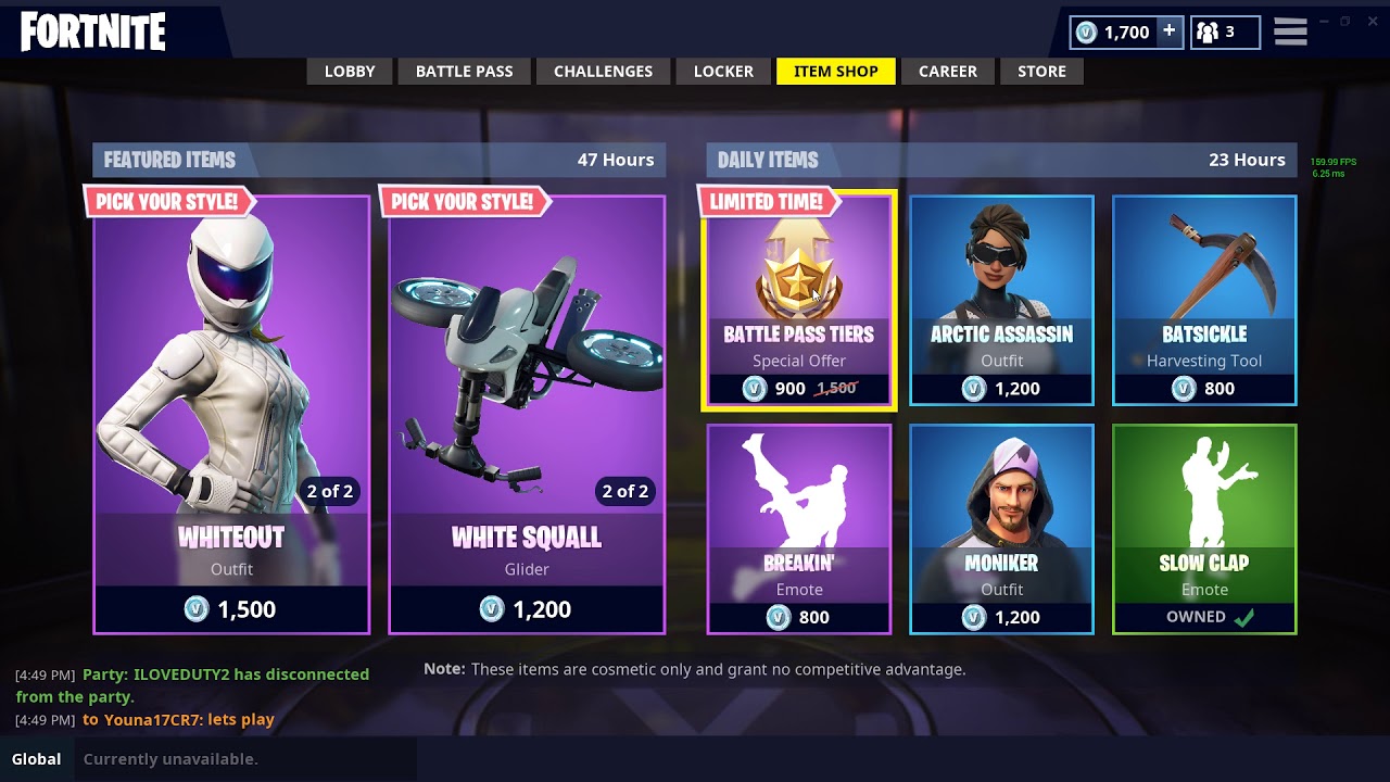 FORTNITE *NEW* OVERTAKER & WHITEOUT SKINS!! NEW WHITE SQUALL & CYCLONE GLIDERS!!