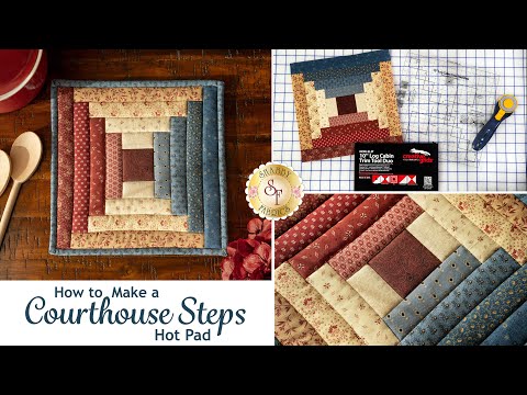 How to Make a Courthouse Steps Hot Pad  |  a Shabby Fabrics Tutorial