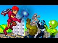 IronMen Nick vs Siren Head and Zombie Hulk - Giant Hero Rescue Town Scary Teacher 3D Animation