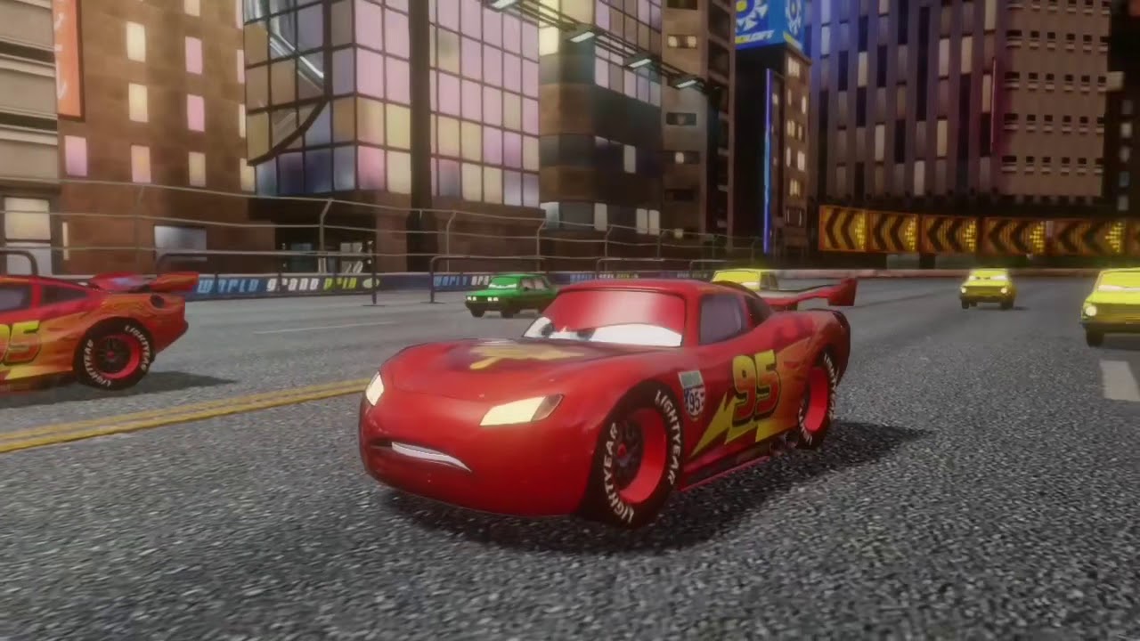 Cars 2 The Video Game Lightning McQueen Vs the lemons in every