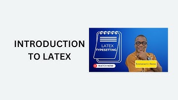 1. Introduction to LaTeX