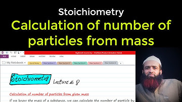 Calculation of number of particles from mass, Stoichiometry, Lecture # 8, urdu/hindi
