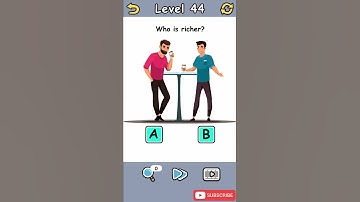 Brain Crack Level 44 Who is richer Walkthrough